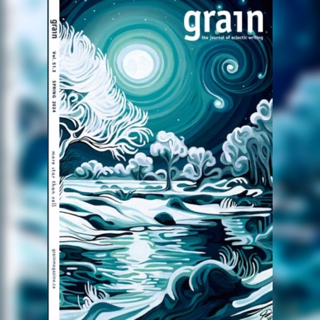 Jeff Dillon featured as cover and inside artist for Grain Magazine Spring 2024, award-winning Canadian literary quarterly