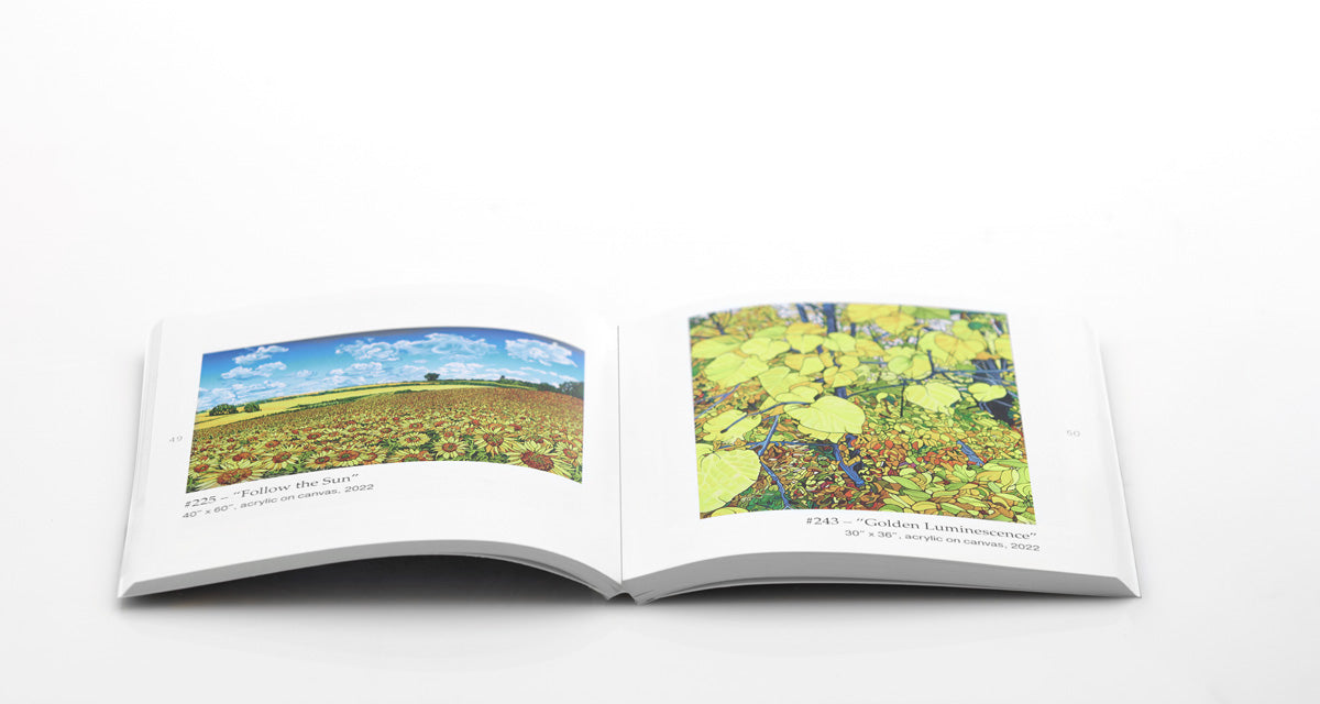 The Mini Best Art Book by Jeff Dillon features a signed winter landscape cover and displays several mini paintings inside.