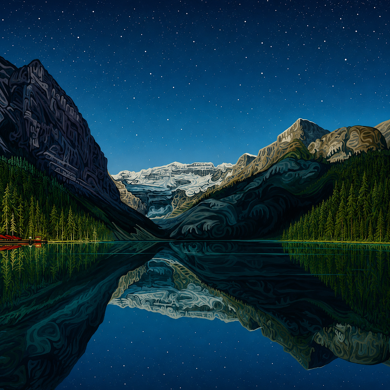 Jeff Dillon painting with deliberate intention, stepping back to assess each mark in a fine art landscape