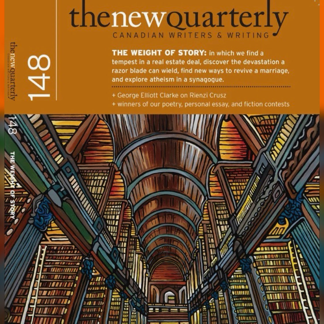 Jeff Dillon's painting Great Minds on the cover of The New Quarterly Magazine Issue 148, 2018