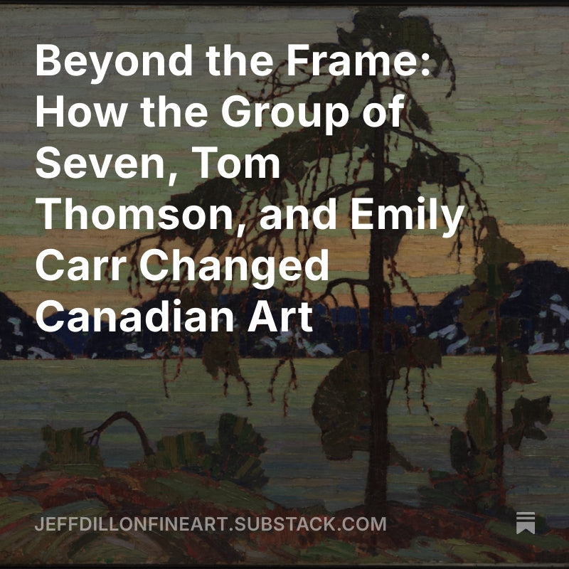 Tom Thomson's The Jack Pine, cover image for an article on the Group of Seven, Tom Thomson, and Emily Carr's influence on Canadian art.