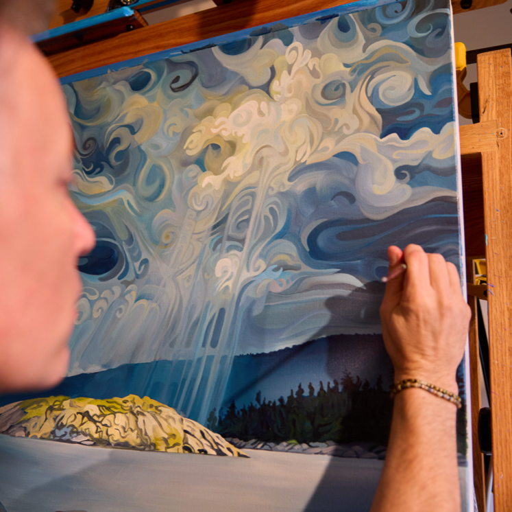 Jeff Dillon painting in Ontario Canada