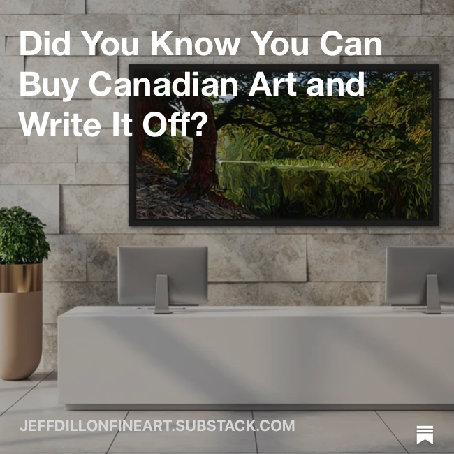 Jeff Dillon original Canadian fine art painting suitable for business tax deduction and capital cost allowance