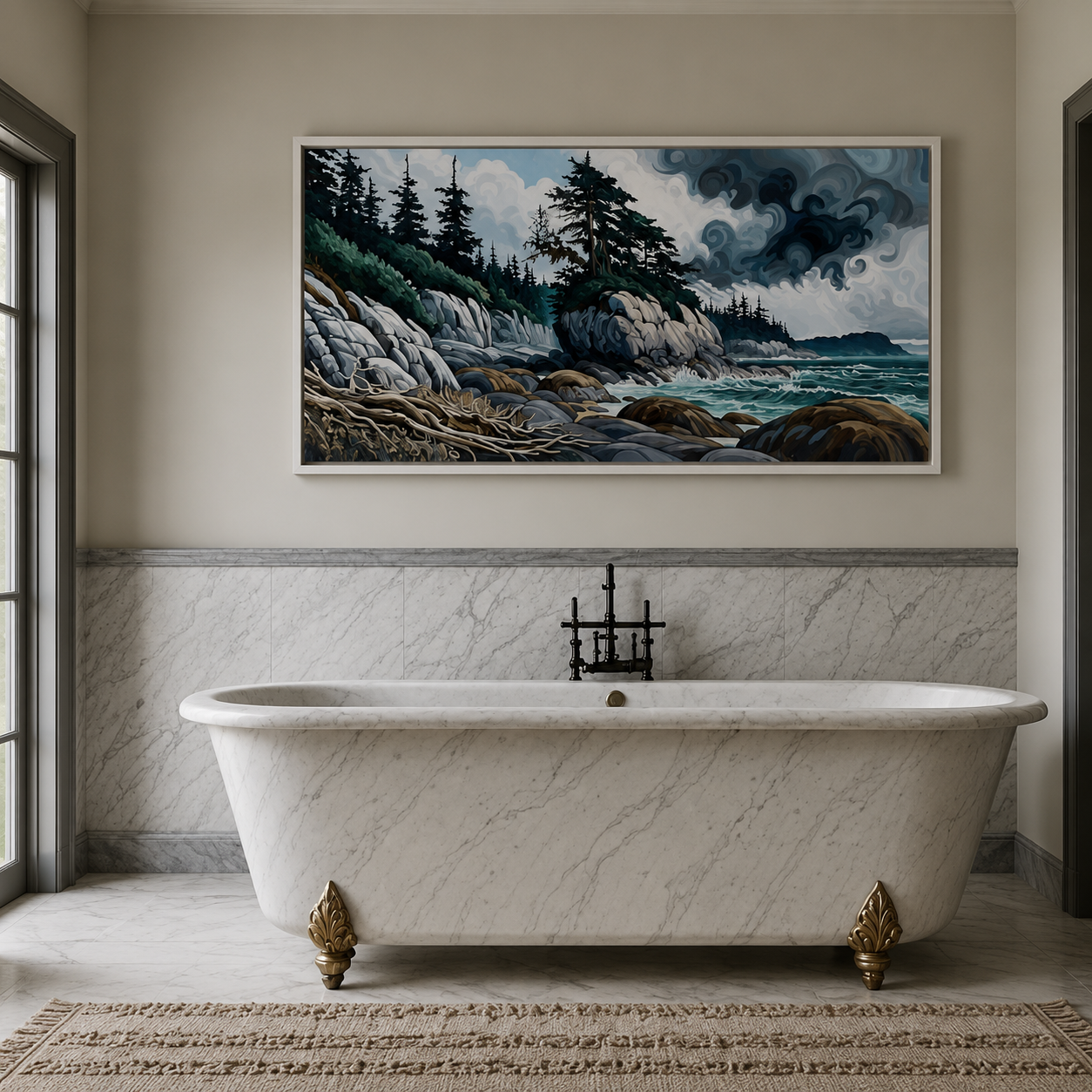 Jeff Dillon fine art print hung at the right scale in a home interior