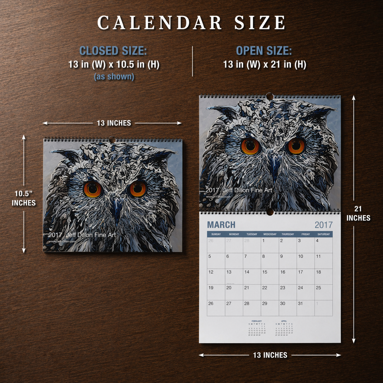 A detailed owl illustration painted on wood by Jeff Dillon Fine Art.