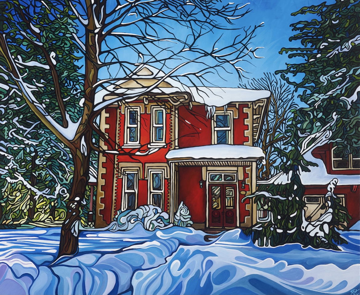 #186 – Red House In Winter