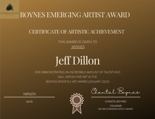 Jeff Dillon certificate
